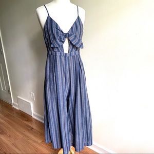 Pinstriped summertime jumpsuit